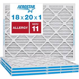 83044842 Aerostar 18x20x1 Merv 11 Allergy Air Filter Box Of 4