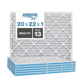 Aerostar Home Max 20x22x1 Merv 13 Pleated Air Filter Made In The Usa