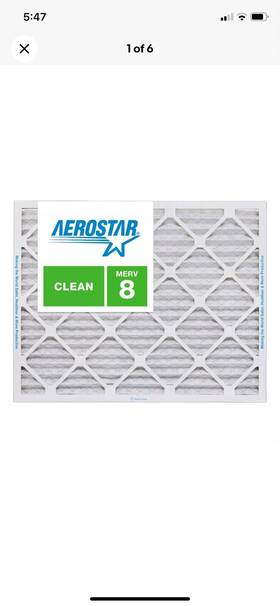P15cbs.011625-2 Aerostar 16 X 25 1 Merv 8 2 Filter Air Pack