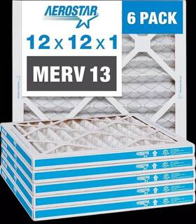 P60s.011212-6 Aerostar 12x12x1 Merv 6 Pleated Air Filter Ac Furnace Pack