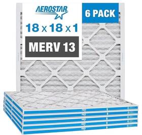 P60s.011818-6 Aerostar 18x18x1 Merv 6 Pleated Air Filter Ac Furnace Pack