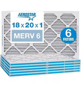 P60s.011820-6 Aerostar 18x20x1 Merv 6 Pleated Air Filter Ac Furnace Pack