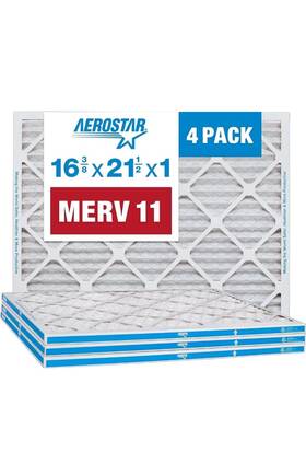 P80s.0116f21h-2 Aerostar 16.375x21.5x1 Merv 11 Pleated Air Filter - Pack Of 4 16 3/8x 21 1/2x1