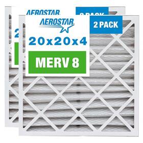 P80s.042020-2 Aerostar 20x20x4 Merv 8 Air Filter 2 Pack Hvac Pleated A/c Furnace Filters