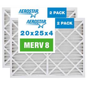 P80s.042025-2 Aerostar 20x25x4 Merv 8 Air Filter 2 Pack Hvac Pleated A/c Furnace Filters Electrost