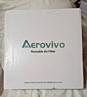 Ae-1224r6 Aerovivo Reusable 12x24x1 Merv 8 Hvac Air Filter 6 Refills Foldable Frame