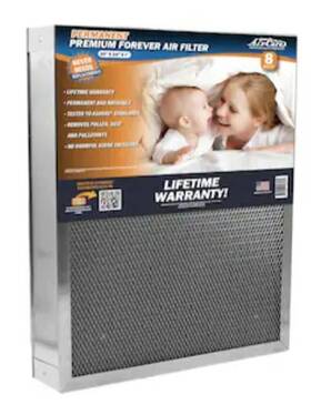 Aircare20 Air-care Ess20256 25 6 Washable Merv8 Electrostatic Aluminum Furnace Filter