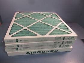 Mx40-205 Air Guard Lot Of 4 Pleated Panel Extended Surface Filter Mx40-205- 24x24x2
