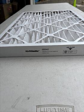 Merv8 Air Handler 6b940 Pleated Filter 18x25x2 Hc