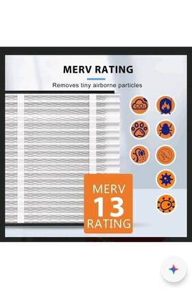 Airflow 796647261712 Upgraded 413 Replacement Filter Merv 13 16x25x4 Furnace Air Compati