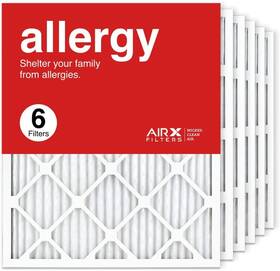 Airx 313038018061 Filters Allergy 20x25x1 Merv 11 Pleated Air Filter - Made In Usa 6-pack
