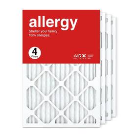 16x25x1-allergy Airx Filters 16x25x1 Air Filter Merv 11 Pleated Hvac Ac Furnace Allergy 4-pack