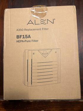 Bf15a-silver Alen Air Purifier Bf15a Pure Replacement Filter For A350 New Open Box