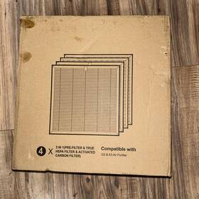 Apf03-p1 Ameifu G3 A3air Filter Replacement Compatible With A3 Air Purifier White 4 Pack