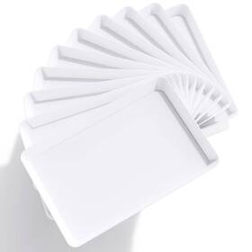 Ganb4356 Angel Sar 15 Inch X 10 Plastic Reusable Serving Tray For Party Food Supplies White
