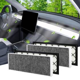 Ba00145 Aojezoor 4pcs Air Filter Compatible With Tesla Model Y 2026 Cabin Hepa