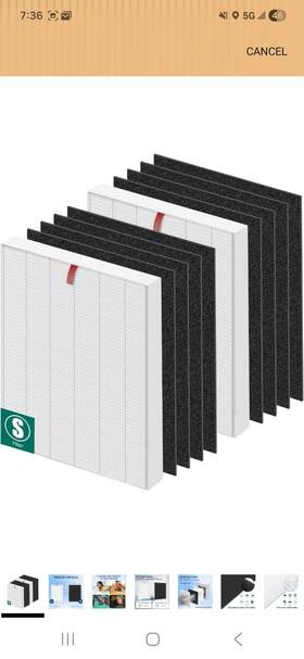 2522-0058-002 Appliance Mates Air Purifier Filters Replace 1712-0096-00 2 H13 For Winix C545