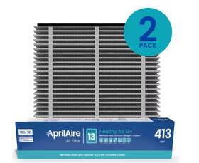 413c02 Aprilaire 413 2-pack - 16x25x4 Merv 13 Healthy Home Air Filter