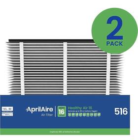 Aprilaire 686720951619 516 Replacement Filter Whole House Air Purifiers 31x28x4 2 Pack