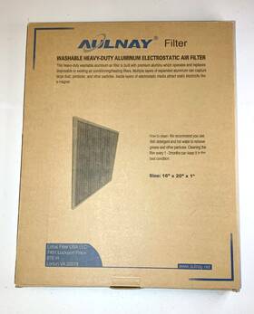 801-16201 Aulnay Washable Aluminum Electrostatic Furnace Air Filter 16 X 20 1 Reusable
