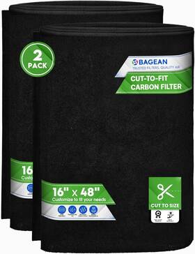 Bagean 313096427430 Cut To Fit Activated Carbon Filter Sheet 16 Inch X 48 - Air