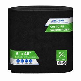 Bagean 850058991894 Cut To Fit Activated Carbon Filter Sheet 6 Inch X 48 - Air Filt
