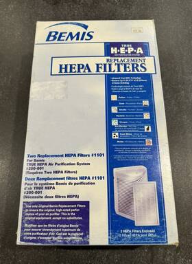 1101 Bemis 073088098214 Hepa Air Filter Purifier System 2 Filters Free Shipping