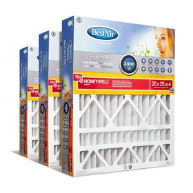 84064316 Bestair 3pk 20 Inch X 25 4 Honeywell Replacement Air Furnace Filter