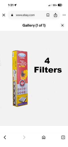 2250 Bestair 842654166202 4 Filter Replacements For Aprilaire Space-gard 201 Model 2200 And
