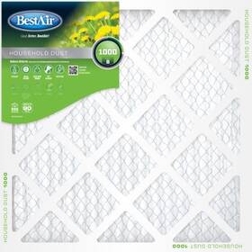B1-1616-8-12 Bestair 12 Pack - 16x16x1 Inch Standard Pleated Air Filter Merv 8 90 Days