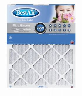 B1-2025-13-6-disc Bestair 12 Pack - 20x25x1 Inch Pleated Air Filter Merv 13 Electrostatic Filtration 90 Day