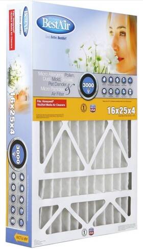 Cb1625-13r Bestair 16 Inch H X 25 W 4 D 13 Merv Air Filter. Pack Of 3. Open Box
