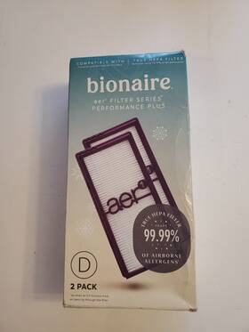 86794868 Bionaire Aer1 Air Filter Series Performance Plus D 2 Pack Purple Brand New
