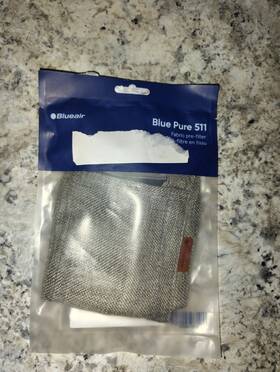 110010 Blueair Blue Pure 511 Pre Filter Arctic Trail Replacement Genuine Oem Light Gray