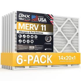 Bnx 810134860445 Trufilter 14x20x1 Air Filter Merv 11 6-pack - Made In Usa Allergen Defe
