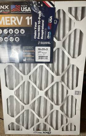 Bnx 810134861848 4-pack Of Trufilter 16x25x2 Merv 11 3-month Air Filters Made In Usa