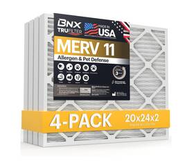 Bnx 810134861978 4-pack 20x24x2 Merv 11 Air Filters Hvac Furnace Ac Allergy Defense Usa