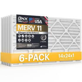 Bnx 810134862029 Trufilter 14x24x1 Air Filter Merv 11 6-pack - Made In Usa Allergen Defense