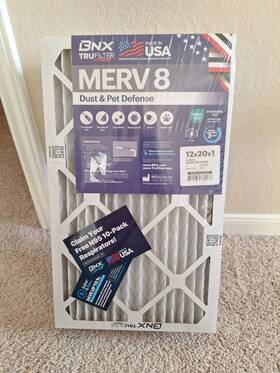 Bnx 810134862180 Trufilter 12x20x1 Air Filter Merv 8 Allergen Pet Defense 6-pack
