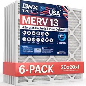 Bnx 850028451465 Trufilter 20x20x1 13 6-pack - Made In Usa Electrostatic Pleated Air Condi