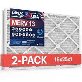 Bnx 850028451540 Trufilter 16x25x1 13 2-pack Ac Furnace Air Filter - Made In Usa Electrost
