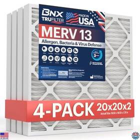 B0cnbzy31x Bnx 20x20x2 Merv 13 Air Filters 4-pack - Electrostatic Hvac Ac Furnace