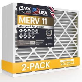 Bn-m11d-20x25x4-2pp Bnx Trufilter 20x25x4 19.5 X 24.5 3.63ft Slim Fit Merv 11 Air Filter 2-pa