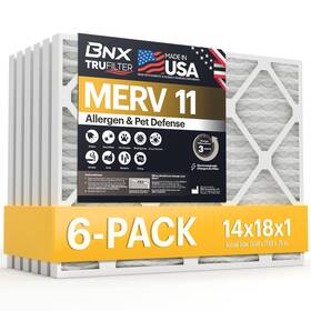 Bn-m11s-14x18x1-6pp Bnx 14x18x1 Merv 11 Air Filter 6-pack - Allergen Defense For Hvac Ac