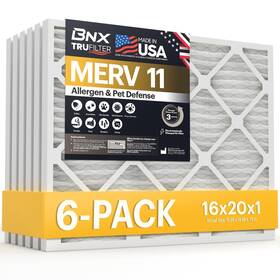 Bn-m11s-16x20x1-6pp Bnx Merv 11 Air Filter 16x20x1 6-pack - Allergen Defense Ac Filters