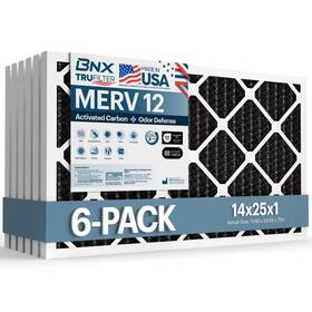 Bn-m12s-14x25x1-6pp Bnx Trufilter 14x25x1 Merv 12 Odor Defense 6-pack Ac Furnace Air Filter With