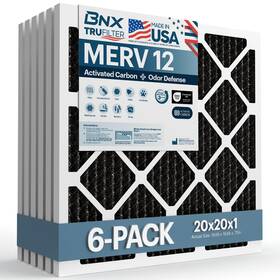 Bn-m12s-20x20x1-6pp Bnx Trufilter 20x20x1 Merv 12 Odor Defense 6-pack Ac Furnace Air Filter With