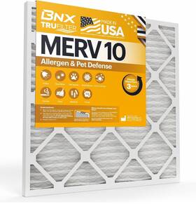 Bnx Tru Filter 810134868892 Merv 10 Allergen And Pet 12x12x1 Ac Furnace - 6 Pack New
