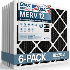 Bn-m12s-18x20x1-6pp Bnx Trufilter 18x20x1 Merv 12 Odor Defense 6-pack Ac Furnace Air Filter