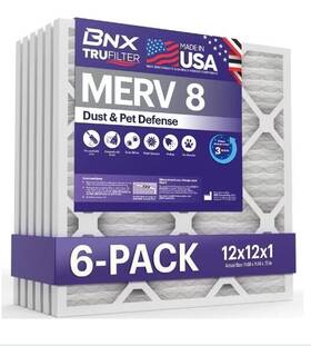 Bn-m8s-12x12x1-6pp Bnx Trufilter - 12x12x1 Brand New Actual 11 11/16 X 3/4
